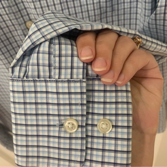 Peter Millar Mens Summer Comfort Plaid Checked Button Down Long Sleeve Shirt S - Picture 4 of 11